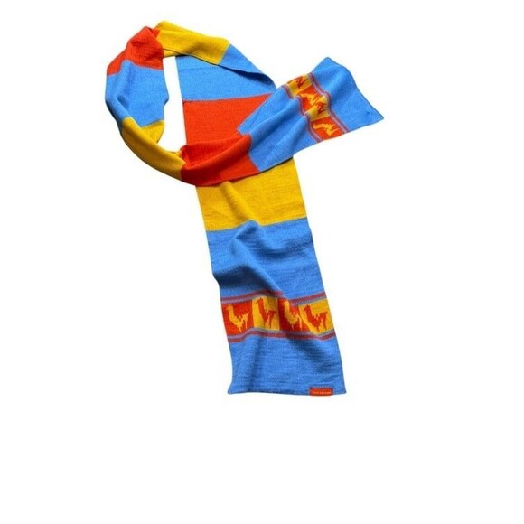 Cotopaxi Scarf Llama Print Blue Knit Wool Blend Gorpcore Outdoors Granola Girl - Picture 5 of 7
